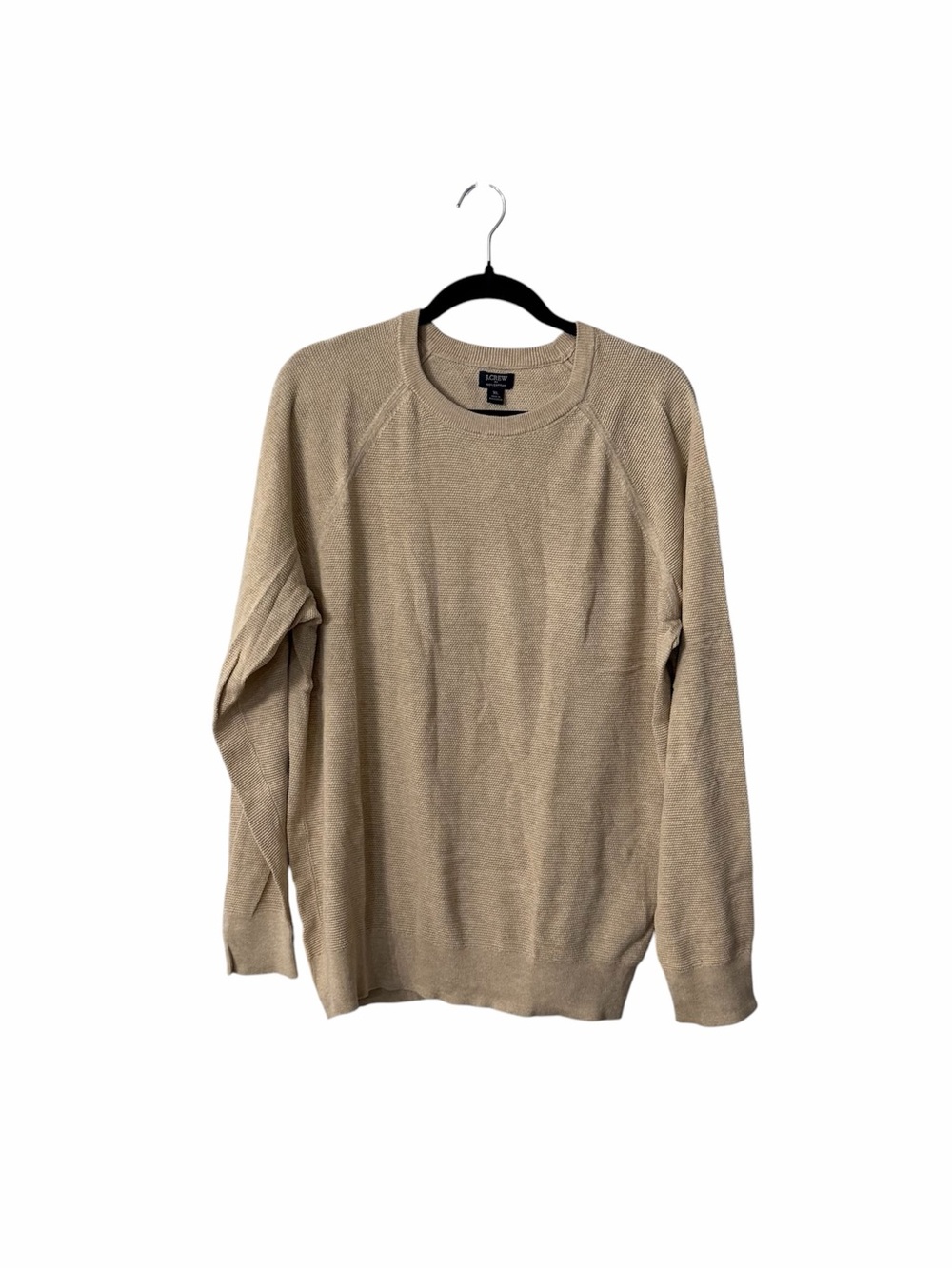 J. Crew Men’s Tan Long Sleeve 100% Cotton Knit Crewneck Sweater Sz XL NWT